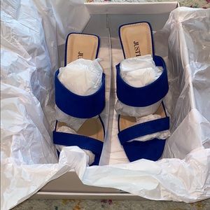 Brand new, never worn blue sandals